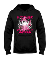 In October We Wear Pink Shirt Breast Cancer Awareness Ghost T-Shirt