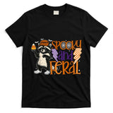 Spooky Feral Funny Raccoon Happy Halloween Trick Or Treat T-Shirt