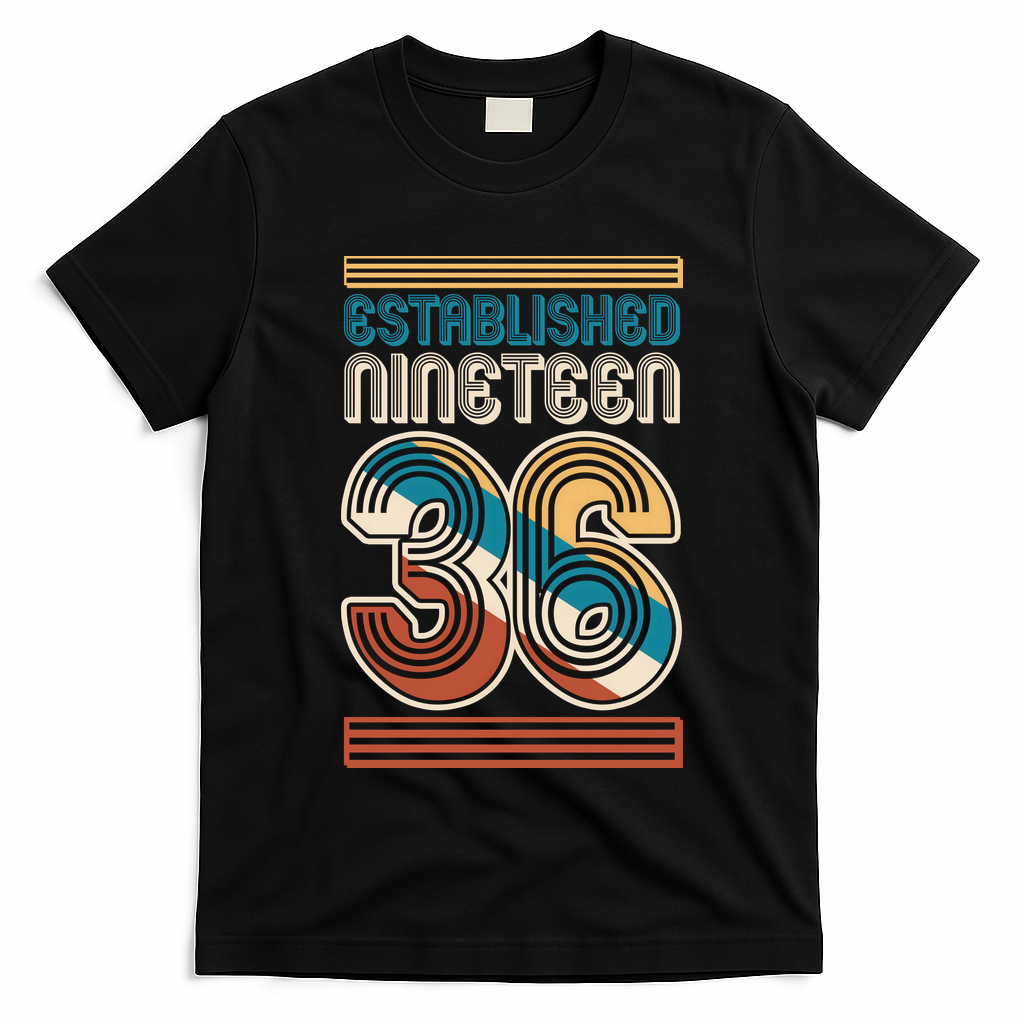 90th Birthday 1936 Established Nineteen 36 T-Shirt