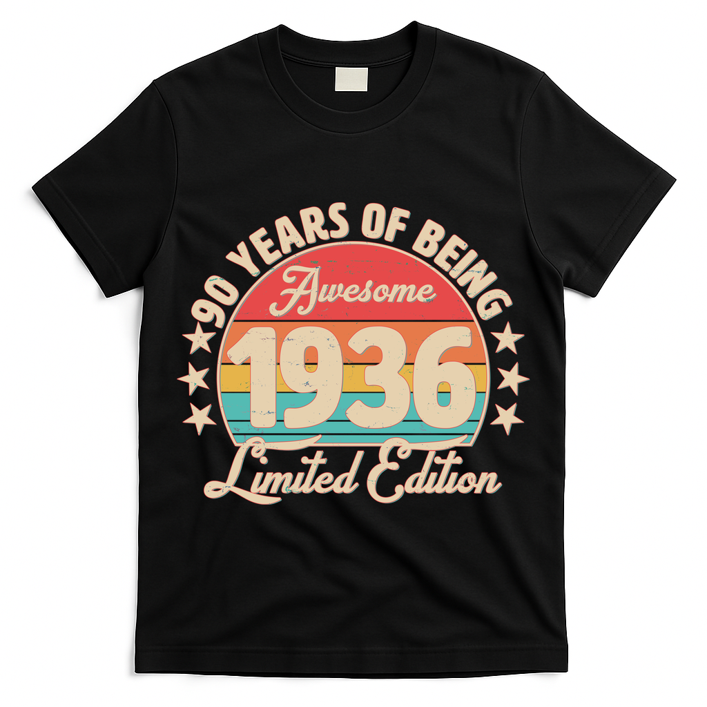 90th Birthday 90 Years Of Being Awesome 1936 Limited Edition T-Shirt