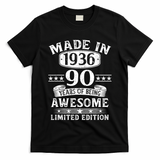 90th Birthday Made In 1936 90 Years Of Being Awesome Limited Edition T-Shirt