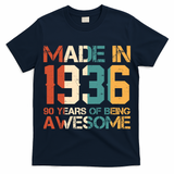 90th Birthday Made In 1936 90 Years Of Being Awesome T-Shirt