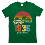 90th Birthday Retro Vintage 1936 Tropical Palm Trees T-Shirt