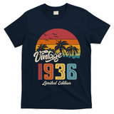 90th Birthday Retro Vintage 1936 Tropical Palm Trees T-Shirt