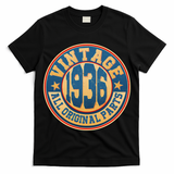 90th Birthday Vintage 1936 All Original Parts Shield Emblem  T-Shirt