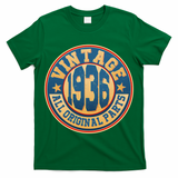90th Birthday Vintage 1936 All Original Parts Shield Emblem  T-Shirt