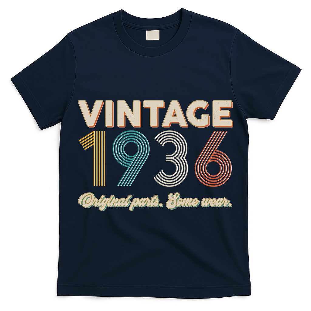 90th Birthday Vintage 1936 Original Parts Some Wear  T-Shirt