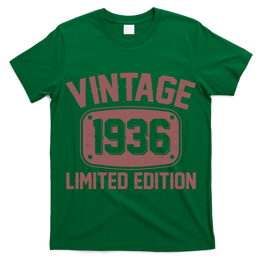 90th Birthday Vintage 1936 Limited Edition Birthday Metal Plate  T-Shirt