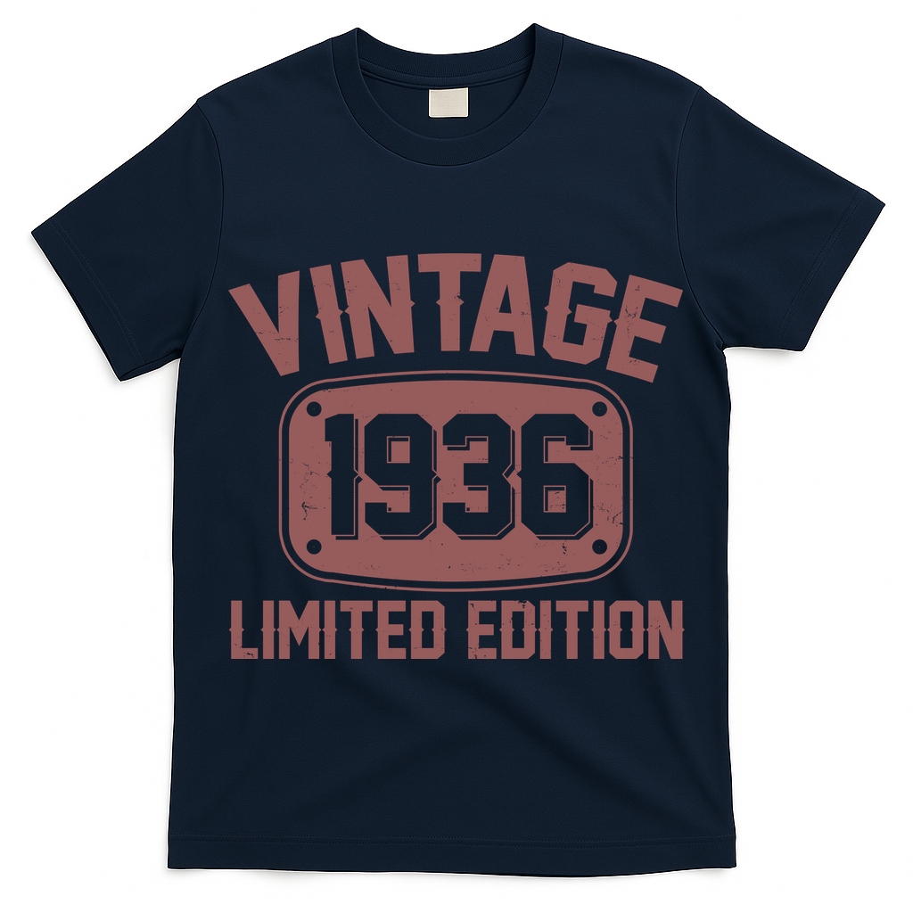 90th Birthday Vintage 1936 Limited Edition Birthday Metal Plate  T-Shirt