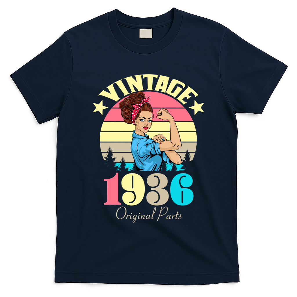90th Birthday Vintage Rosie The Riveter 1936 Original Part  T-Shirt