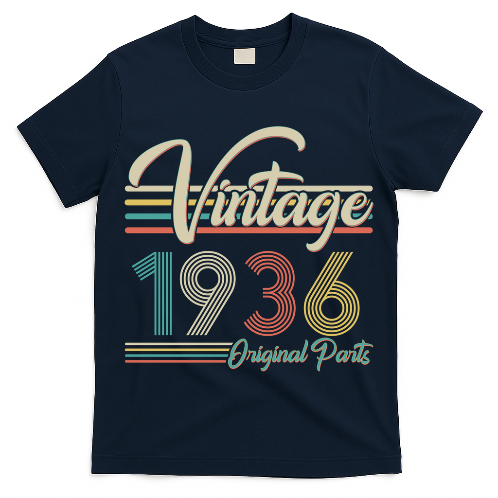90th Birthday Vintage 1936 Original Parts Birthday T-Shirt