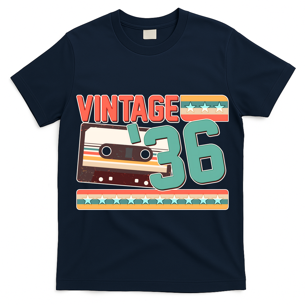 90th Birthday Vintage 1936 Cassette Tape  T-Shirt