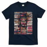 90s mixtapes vintage audio music casettes mixed media collage - Navy