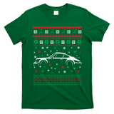 911 Silhouette Ugly Christmas Car Lover Gifts Swea T-Shirt - Irish Green