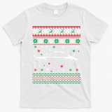 911 Silhouette Ugly Christmas Car Lover Gifts Swea T-Shirt - White