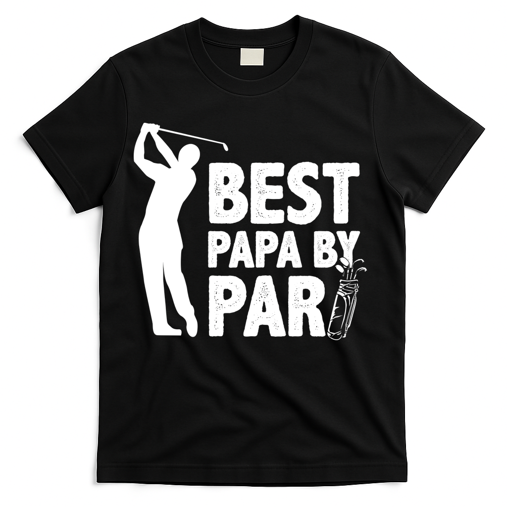 Best Papa By Par Fathers Day Golf T-Shirt