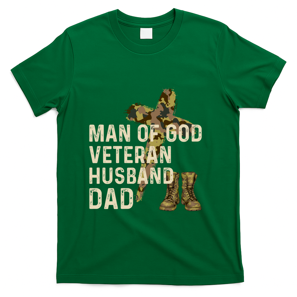 Of God Veteran Husband Dad Christian Jesus Camouflage Gift T-Shirt