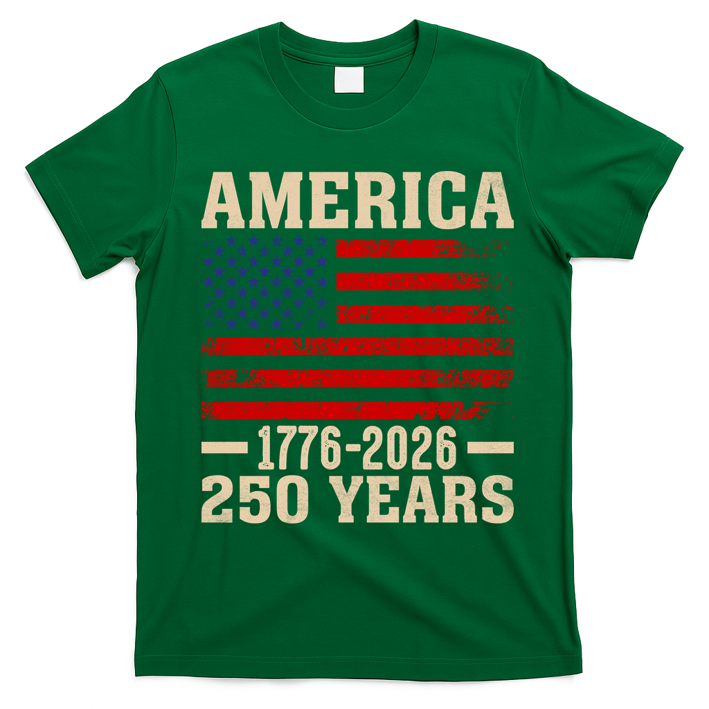 America 1776-2026 250 Years T-Shirt - Irish Green