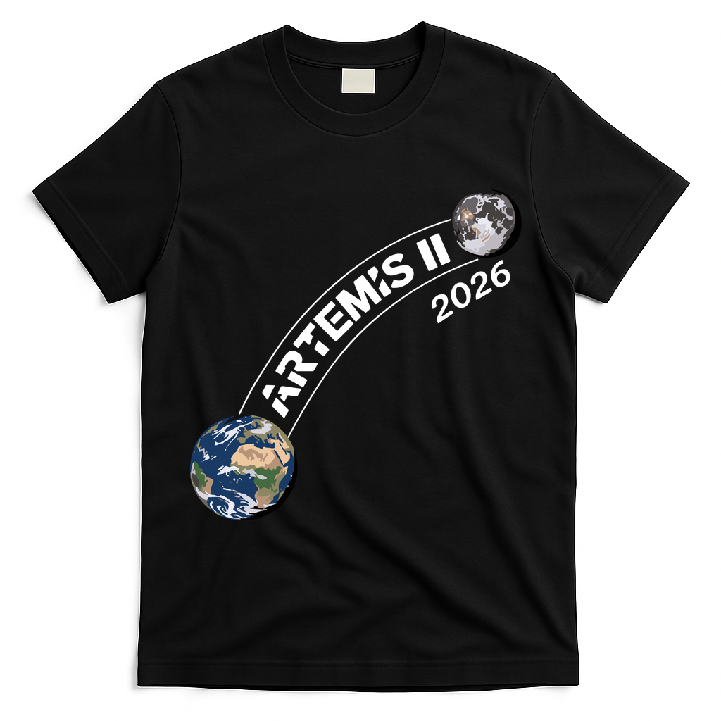 Artemis 11 2026 Back To The Moon Logo T-Shirt - Black