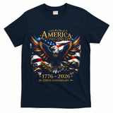 America 250th Anniversary 1776-2026 American Eagle T-Shirt - Navy