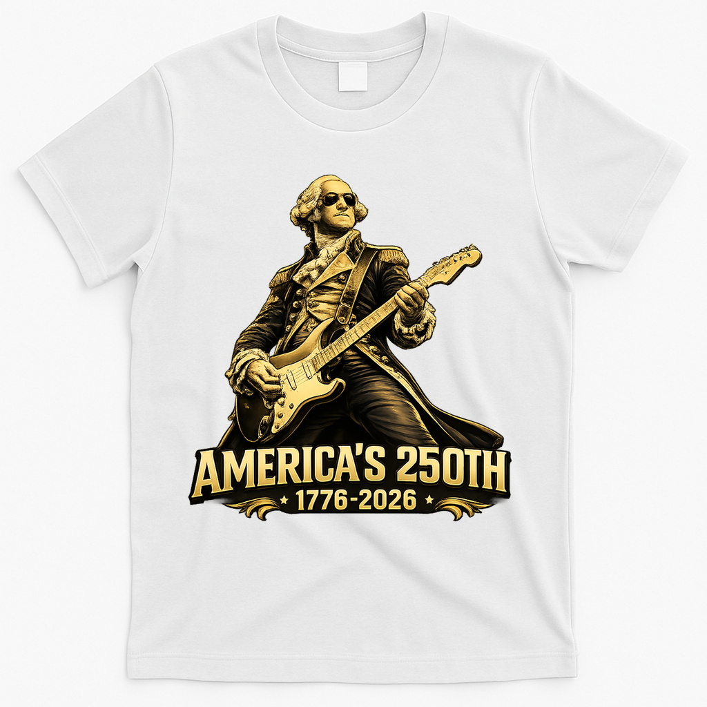 America's 250th Anniversary George Washington Rocker T-Shirt - White