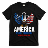 America's 250th Birthday Eagle Patriot Anniversary T-Shirt - Black