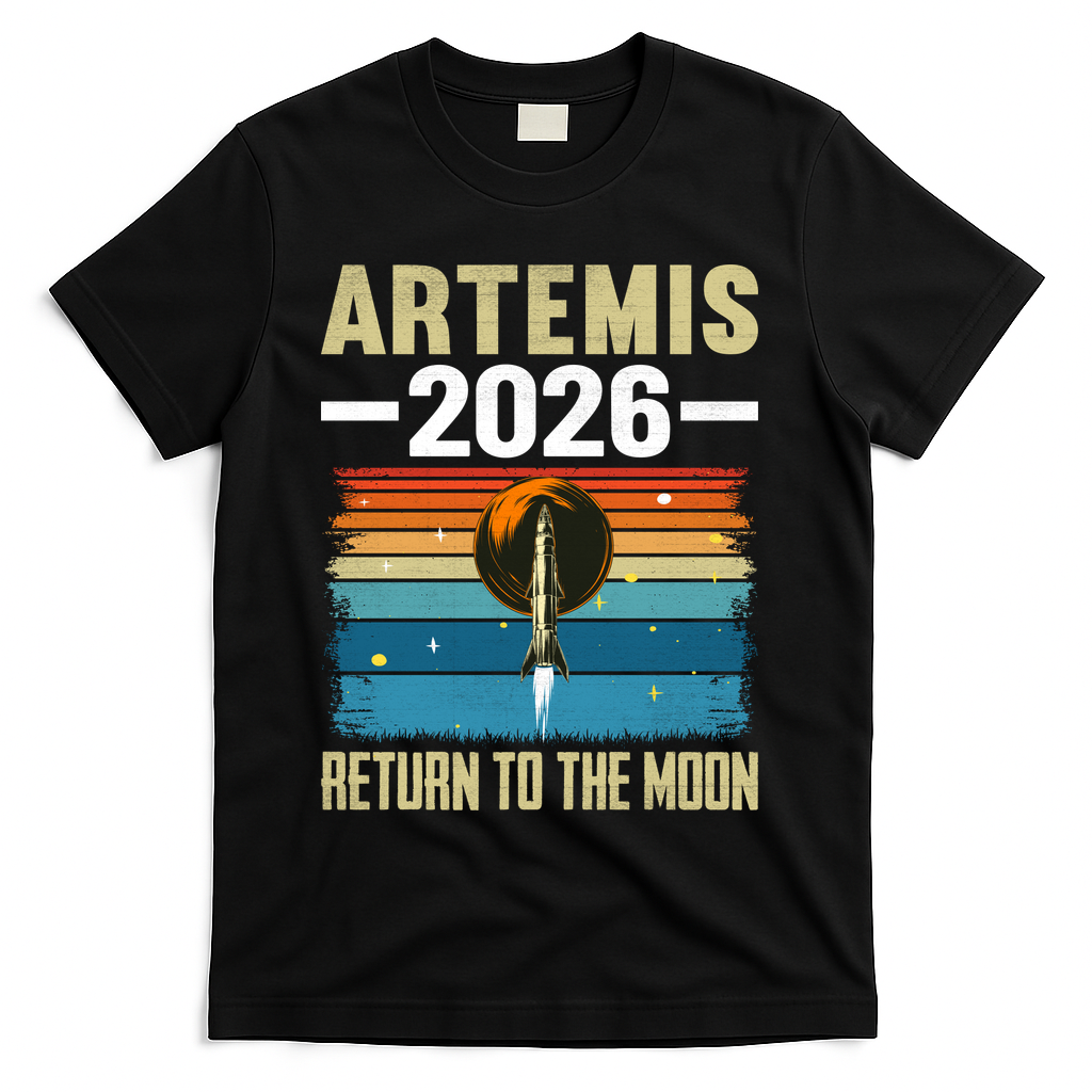 Artemis 2026 Return To The Moon T-Shirt - Black