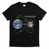 Artemis 2 Route Map SLS Moon T-Shirt - Black