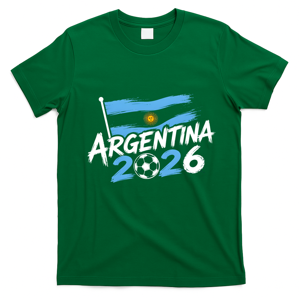 Argentina 2026 World Soccer Fan Apparel T-Shirt - Irish Green