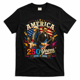 America 250 Years Celebration Presidents T-Shirt - Black