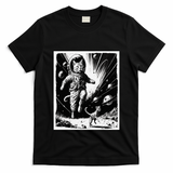 Aliens Abducting cats into Flying UFO Saucer in Cosmic Space T-Shirt