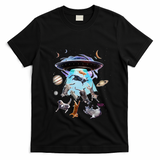 Aliens Abducting Cats Cat Kittens Ufo Saucer Cat Lover Gifts T-Shirt