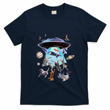 Aliens Abducting Cats Cat Kittens Ufo Saucer Cat Lover Gifts T-Shirt