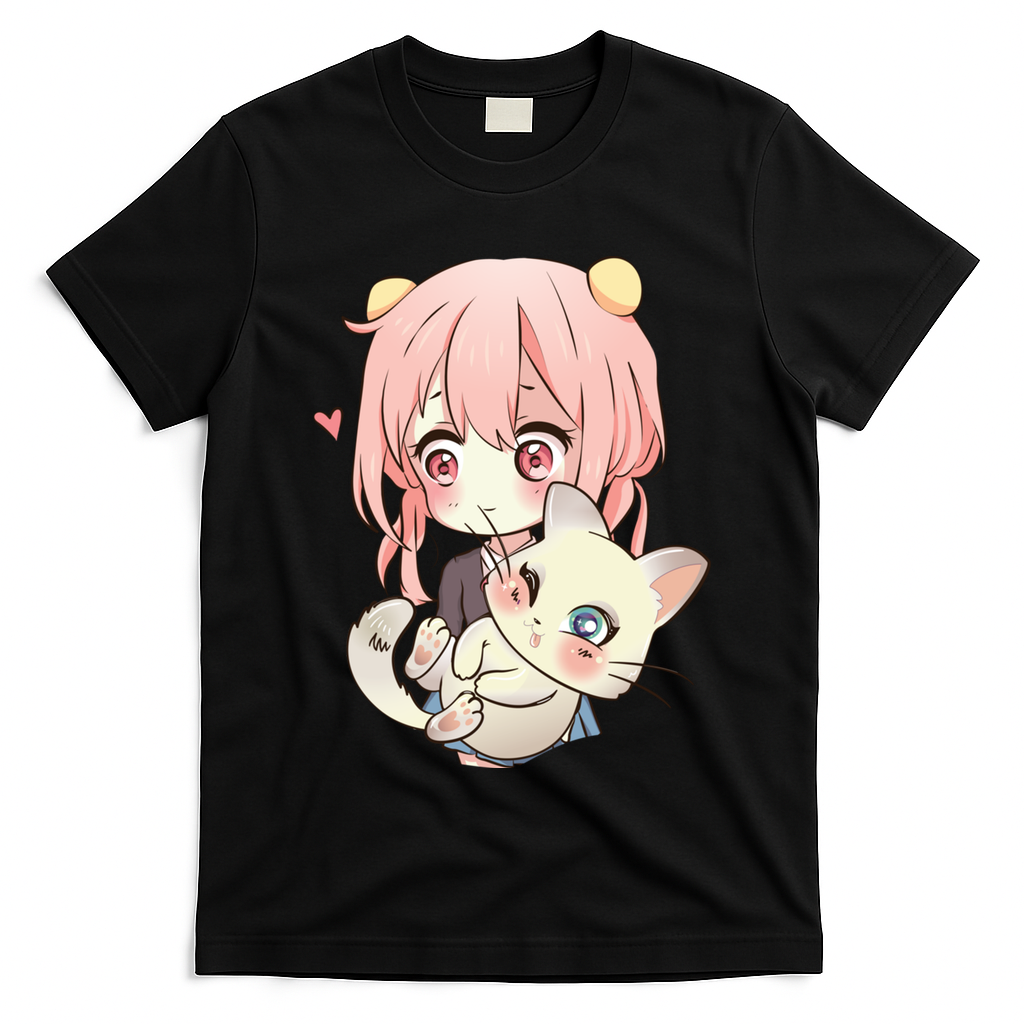Anime And Cats Lover For N Manga Kawaii Graphic Otaku Gift T-Shirt