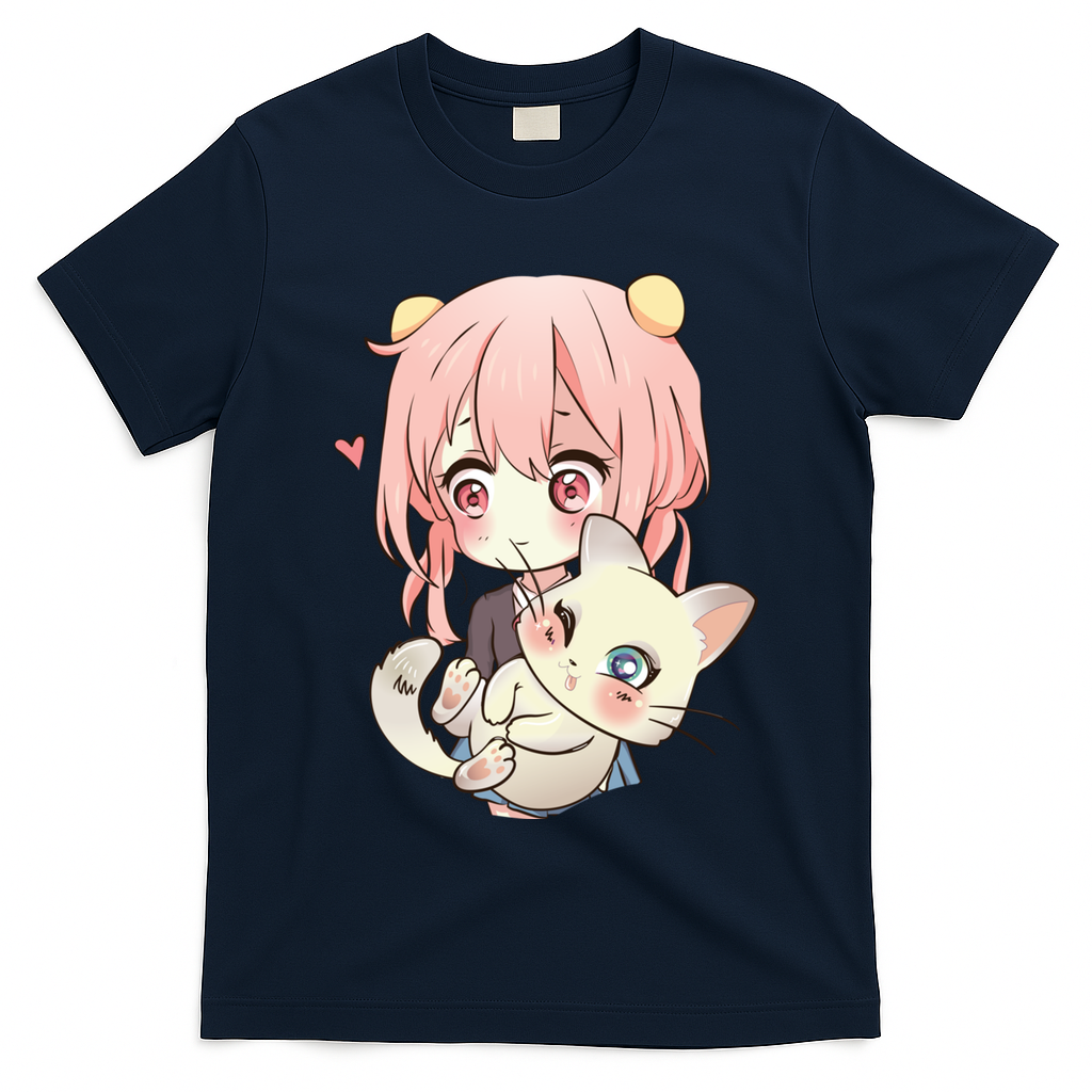 Anime And Cats Lover For N Manga Kawaii Graphic Otaku Gift T-Shirt