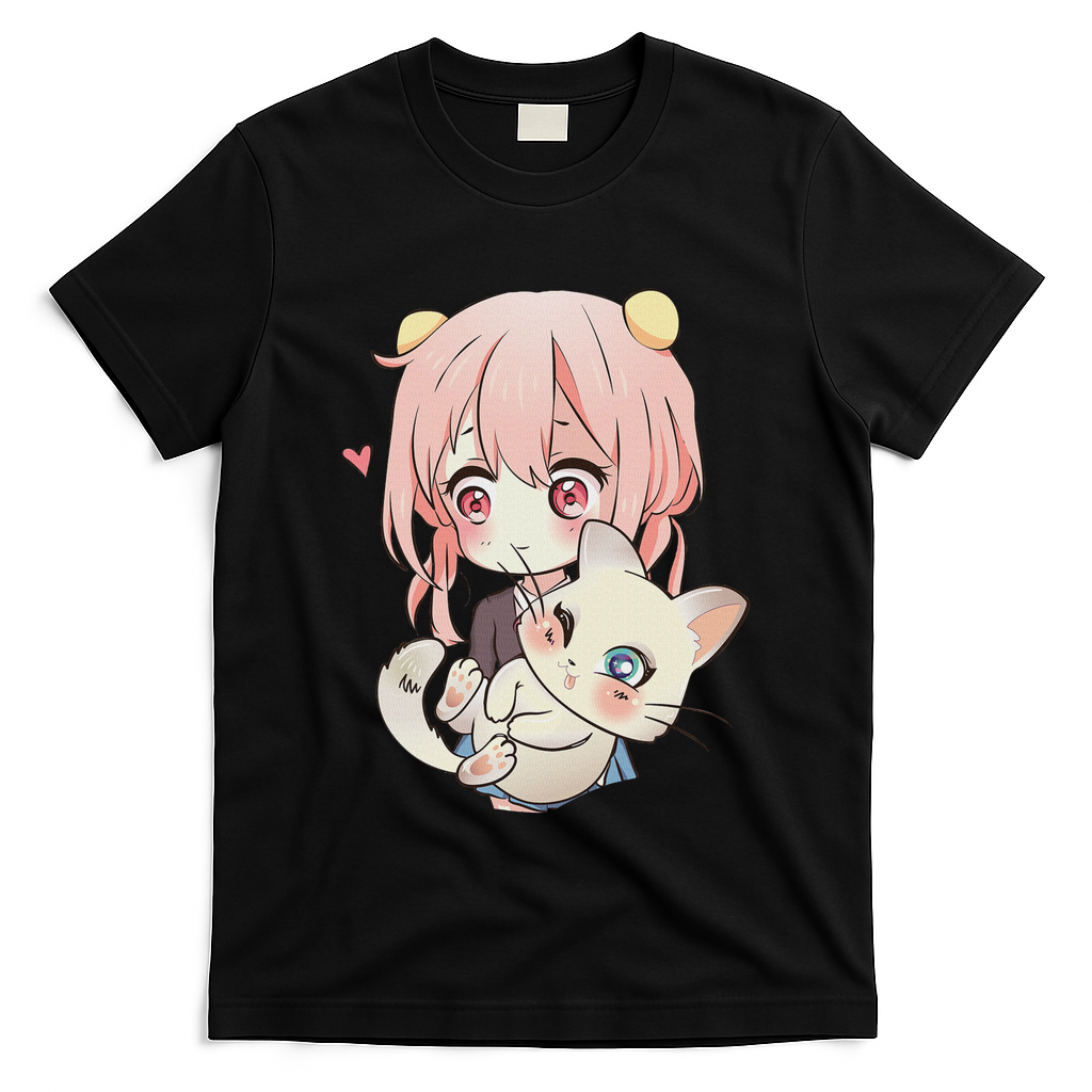 Anime And Cats Lover For N Manga Kawaii Otaku T-Shirt