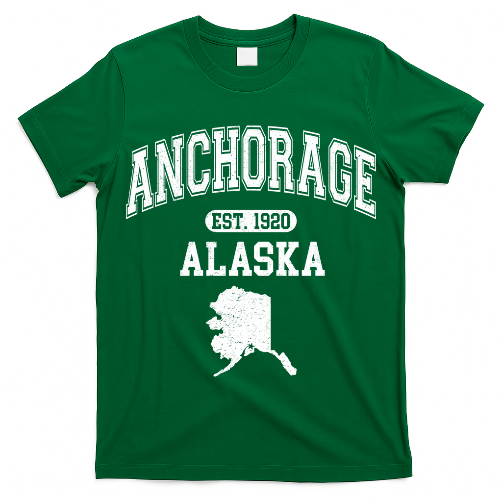 Anchorage Alaska Est. 1920 Varsity T-Shirt