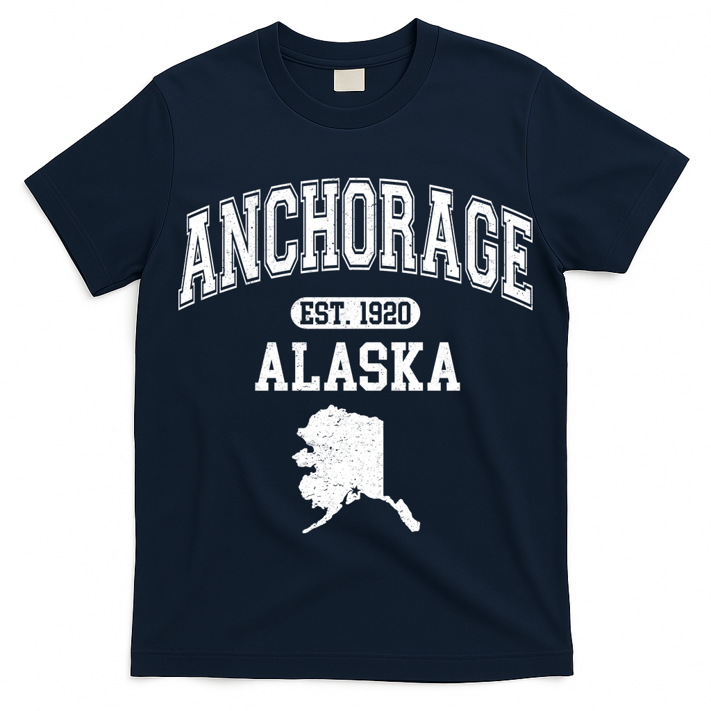 Anchorage Alaska Est. 1920 Varsity T-Shirt