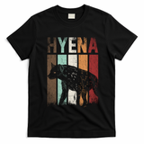 Africa Animal Gift Zoo Keeper Retro Hyena Funny Gift T-Shirt - Black