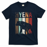 Africa Animal Gift Zoo Keeper Retro Hyena Funny Gift T-Shirt - Navy Blue