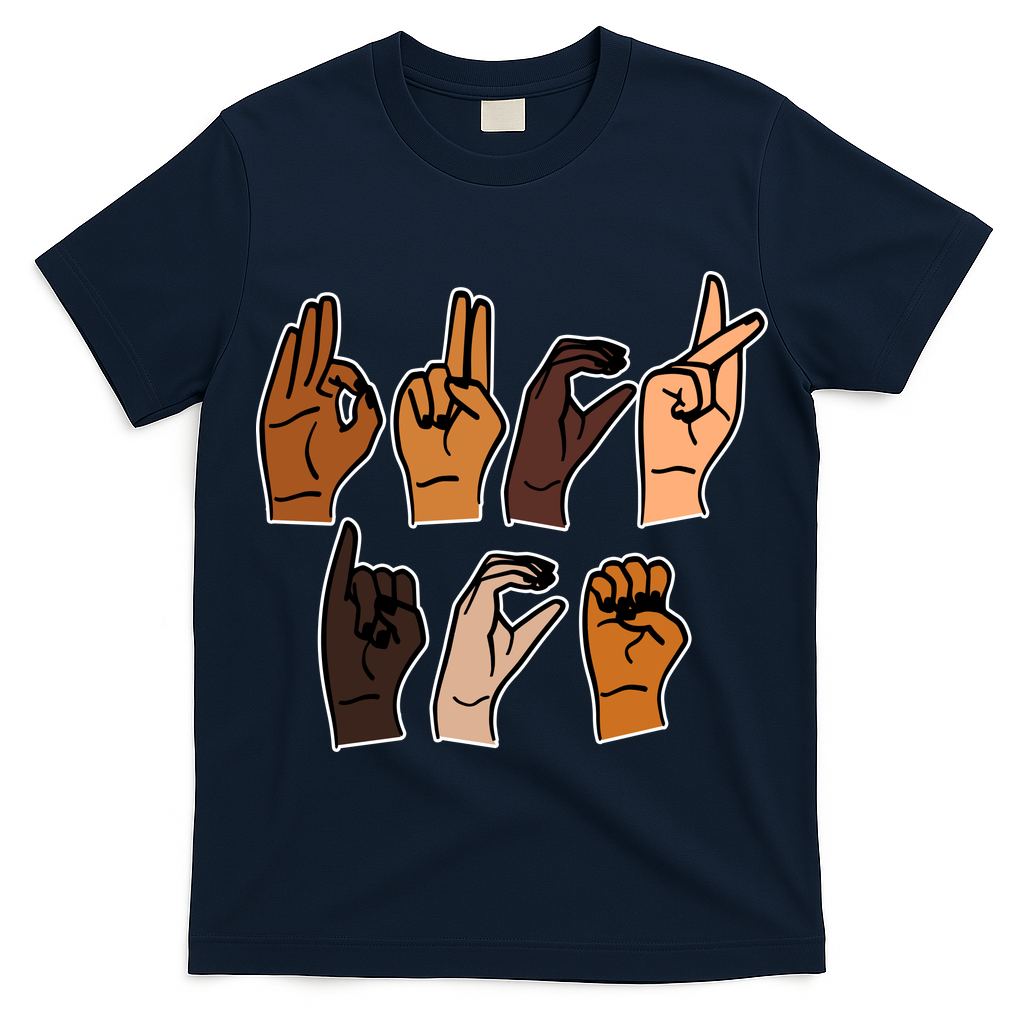 ASL American Sign Language FCK ICE Anti ICE T-Shirt
