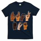 ASL American Sign Language FCK ICE Anti ICE T-Shirt