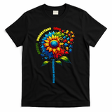 Autism Awareness Sunflower Quotes T-Shirt - Black