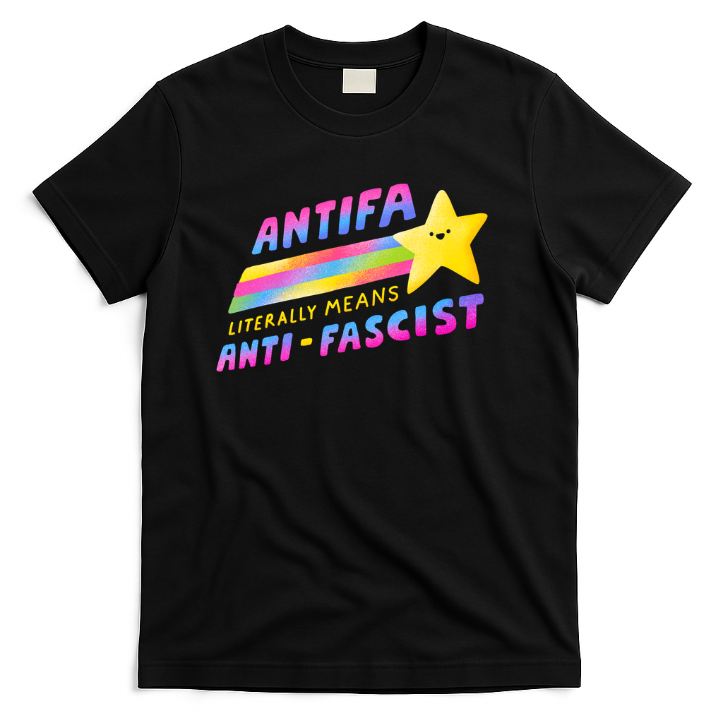 Anti-Fascist Antifa Star - Black