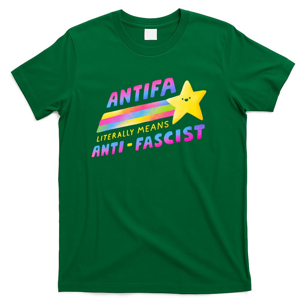 Anti-Fascist Antifa Star - Green