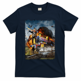 All Aboard The Trump Train Graphic Art T-Shirt - Navy