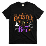 Aunted By 6-7 Halloween Math Teacher 67 Meme T-Shirt - Black