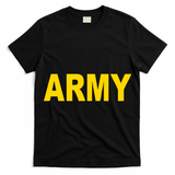 Army Black And Yellow Imprint T-Shirt
