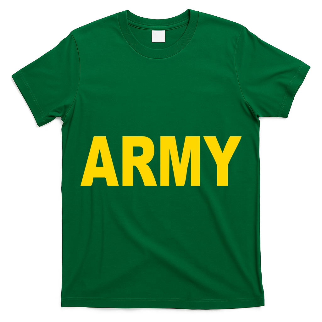 Army Black And Yellow Imprint T-Shirt