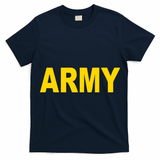 Army Black And Yellow Imprint T-Shirt